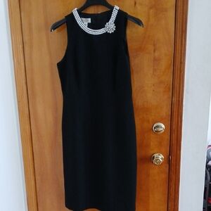 Talbots Black Sleeveless Halter Midi Dress